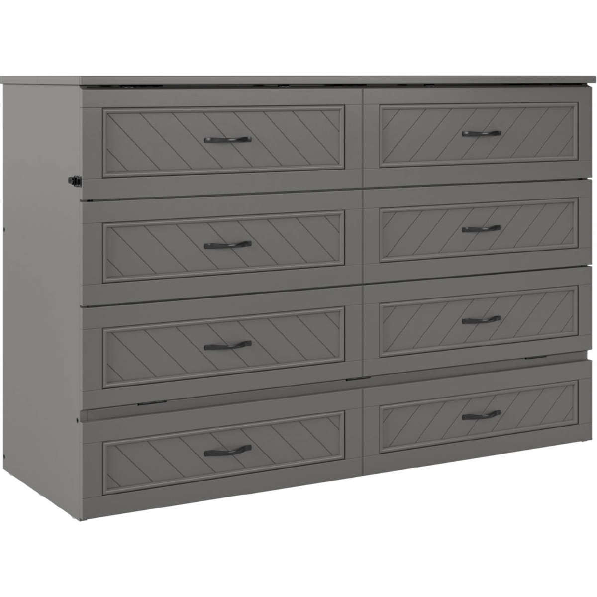 Picture of AFI Furnishings AC794149 Alpine Murphy Bed Chest&#44; Mattress & Charging Station&#44; Grey - Queen Size