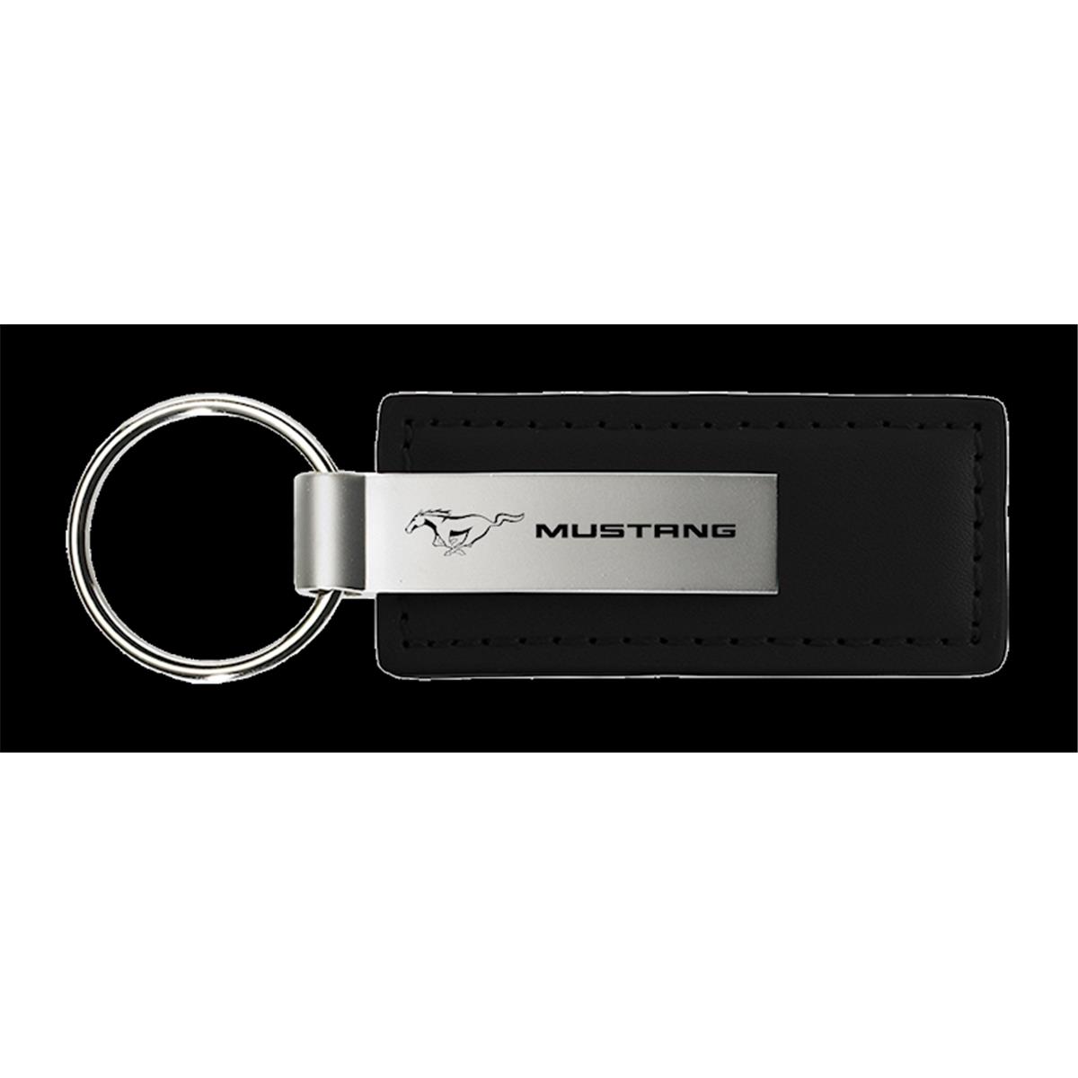Picture of Au-Tomotive Gold KC1540.MUS Mustang Leather Key Fob&#44; Black