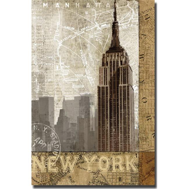 1624AM772CG Autumn in New York by Keith Mallett Premium Gallery-Wrapped Canvas Giclee Art - 16 x 24 x 1.5 in.