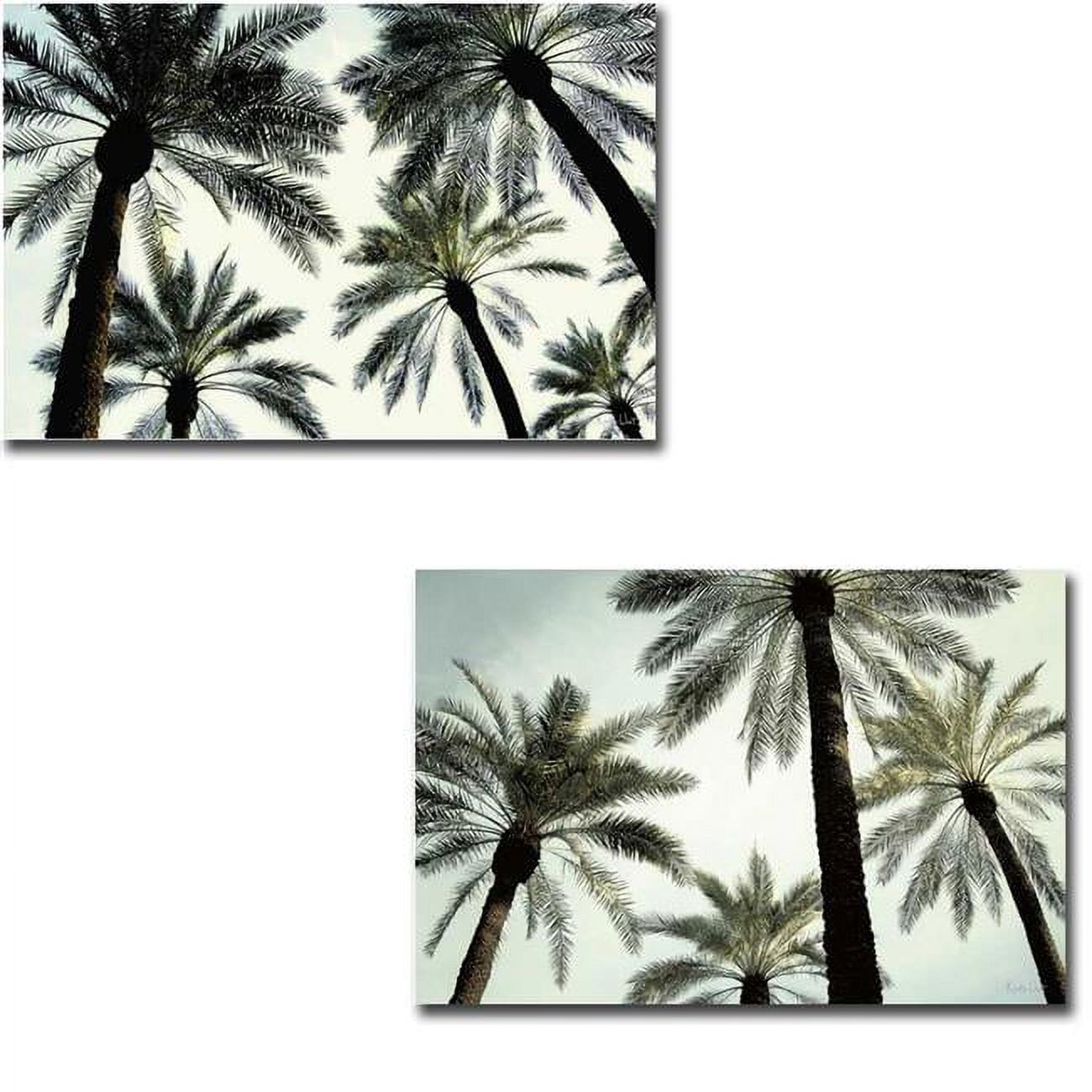1624AM849EG Palm One & Palm Two by Carla West 2-Piece Premium Gallery Wrapped Canvas Giclee Art Set - 16 x 24 x 1.5 in.