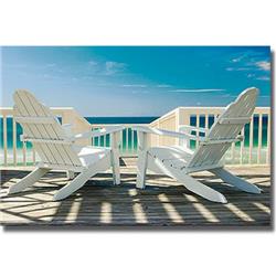 1624AM918EG Deck Chairs by Doug Cavanah Premium Gallery Wrapped Canvas Giclee Art - 16 x 24 x 1.5 in.