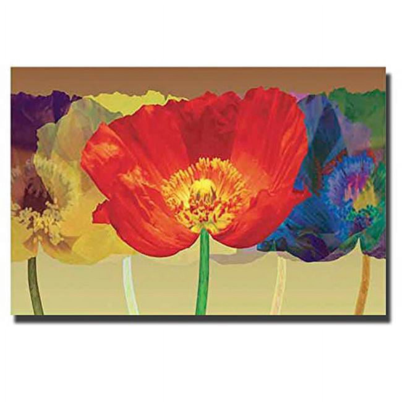 1624B709EG Poppy Tango by Robert Mertens Premium Gallery-Wrapped Canvas Giclee Art - 16 x 24 x 1.5 in.