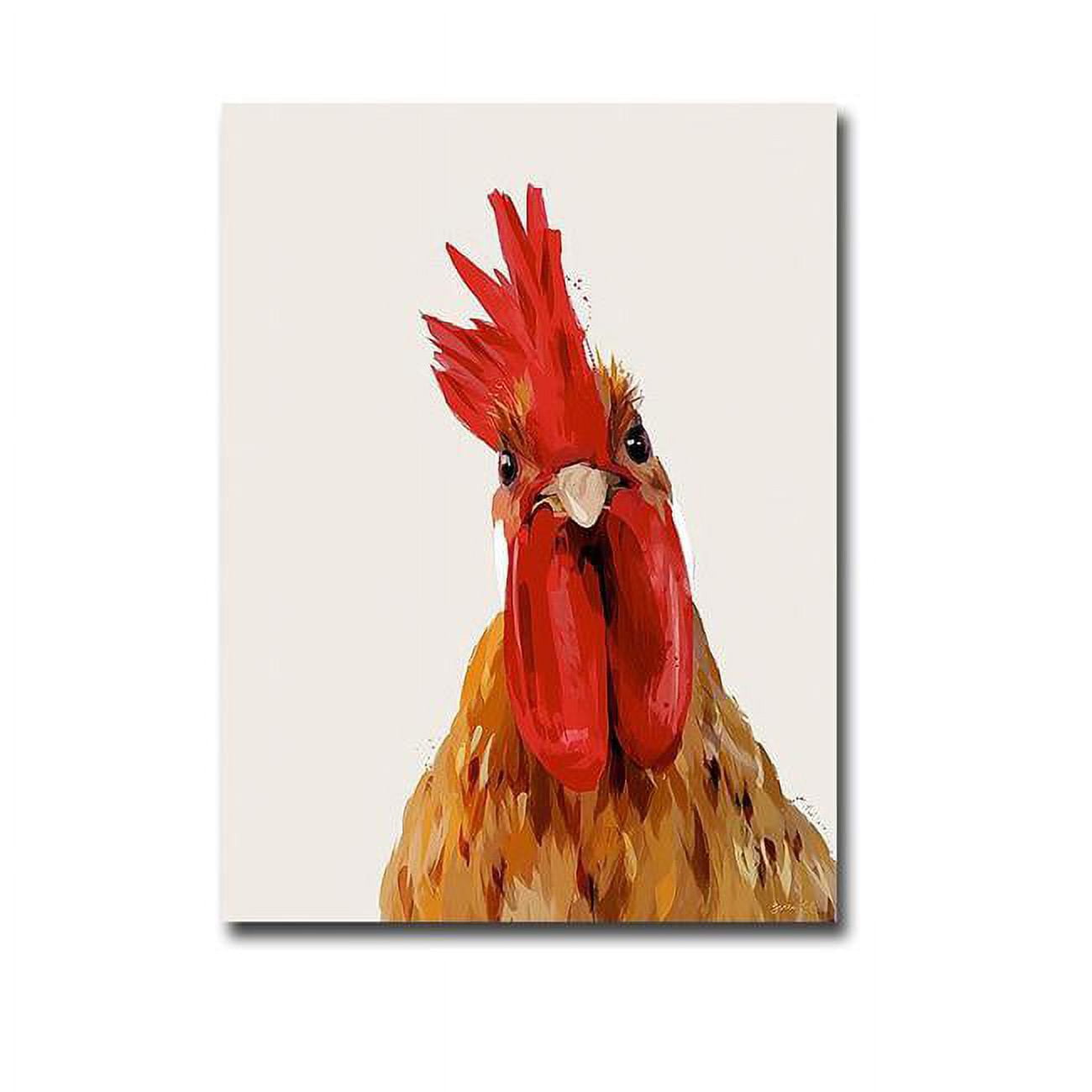 Chicken or The Egg by Green Lili Premium Oversize Gallery-Wrapped Canvas Giclee Art - 30 x 40 x 1.5 in.