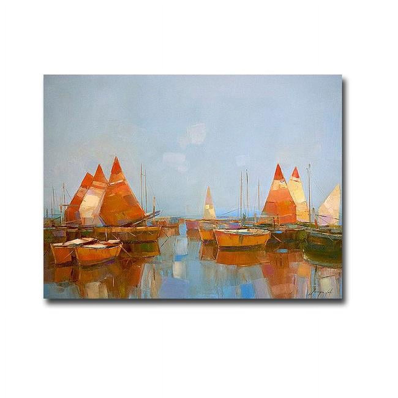 Gateway Harbor by Vahe Yeremyan Premium Oversize Gallery-Wrapped Canvas Giclee Art - 30 x 40 x 1.5 in.