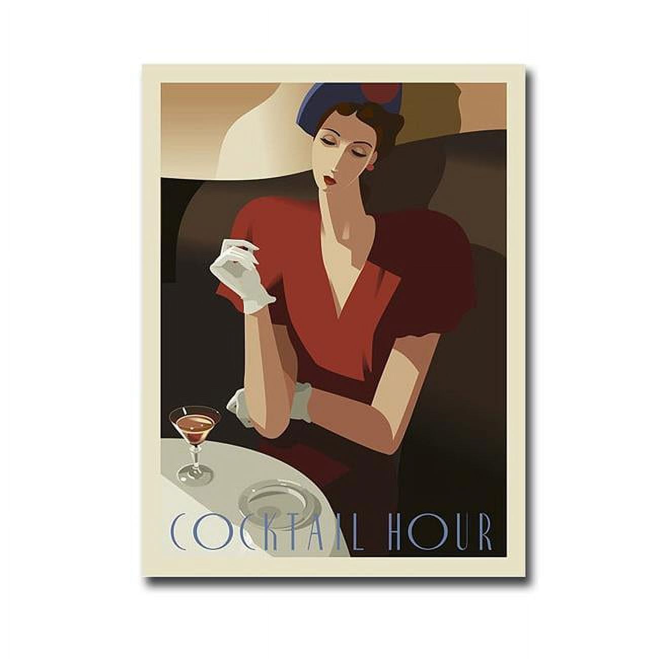 3040O277EG Cocktail Hour by Eli Adams Premium Oversize Gallery-Wrapped Canvas Giclee Art - 40 x 30 x 1.5 in.