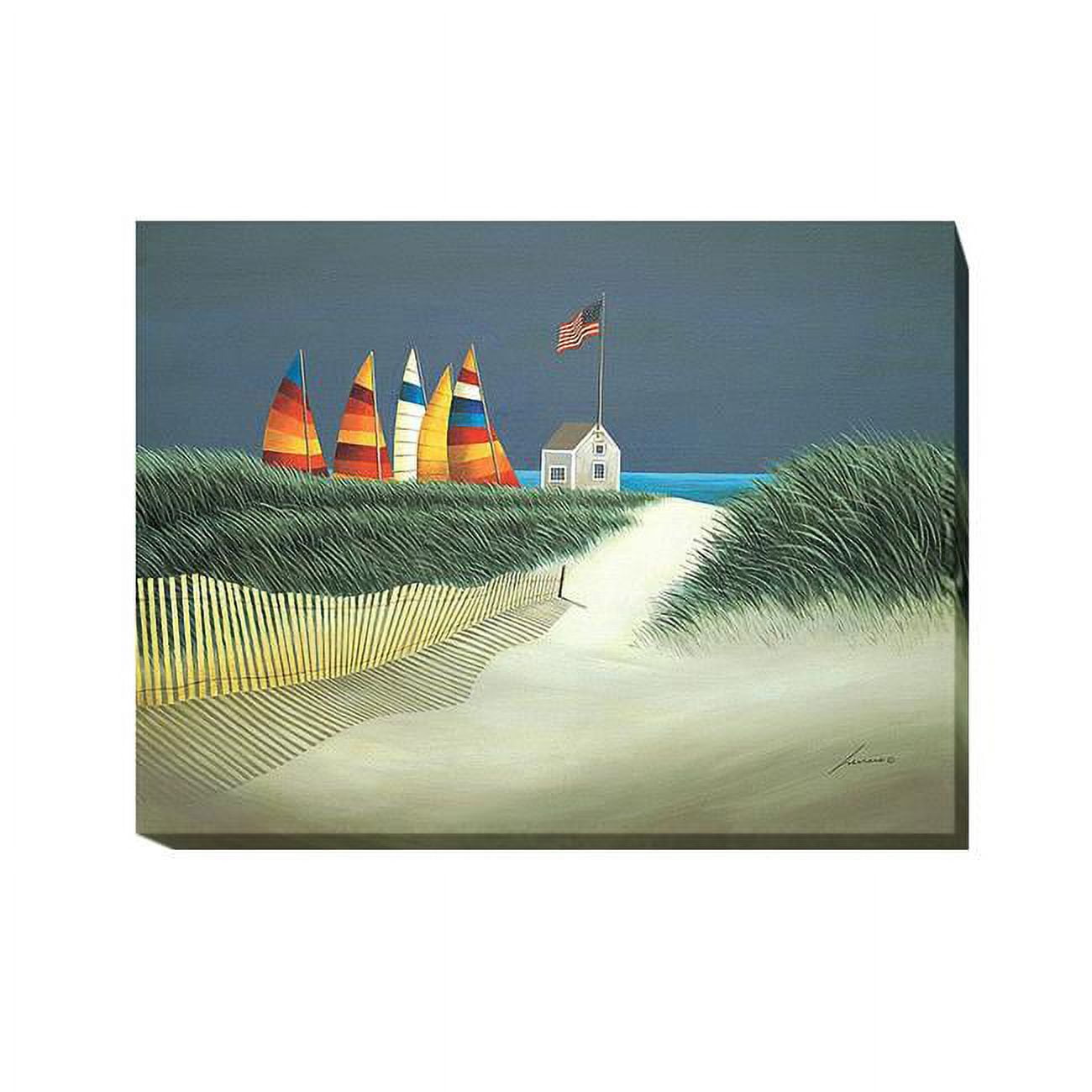 Summer Rentals by Lowell Herrero Premium Oversize Gallery-Wrapped Canvas Giclee Art - 30 x 40 x 1.5 in.