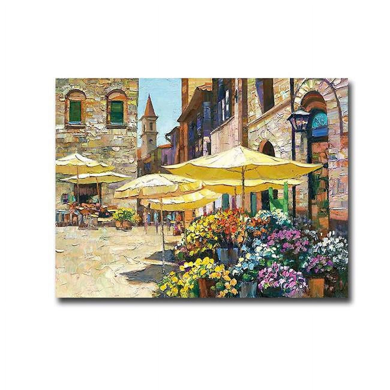 Siena Flower Market by Howard Behrens Premium Oversize Gallery-Wrapped Canvas Giclee Art - 30 x 40 x 1.5 in.