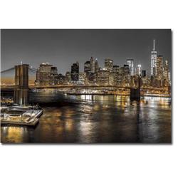 New York Pano by Frank Assaf Premium Oversize Gallery-Wrapped Canvas Giclee Panorama Art - 30 x 45 x 1.5 in.