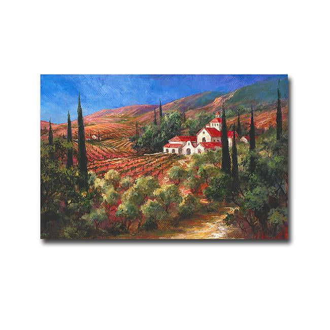 3045V933IG Tuscan Monastery by Art Fronckowiak Premium Oversize Gallery-Wrapped Canvas Giclee Art - 30 x 45 x 1.5 in.