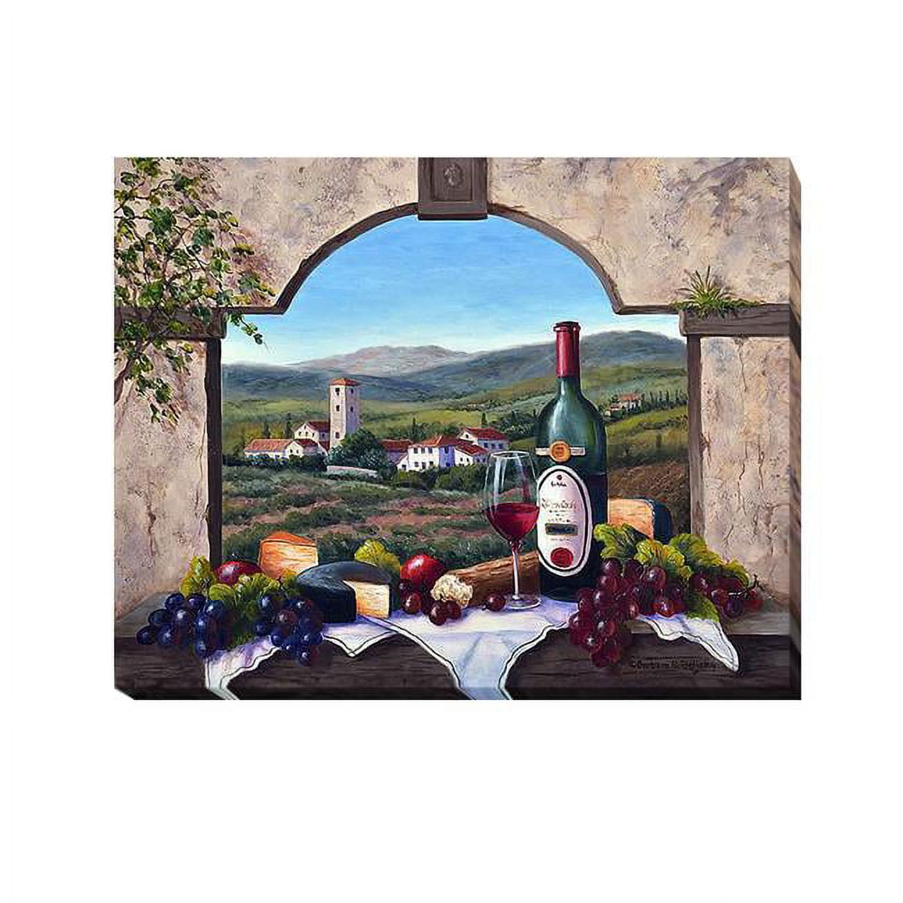A Tuscany Vista by Barbara Felisky Premium Oversize Gallery-Wrapped Canvas Giclee Art - 33 x 42 x 1.5 in -  Artistic Home Gallery, AR722971