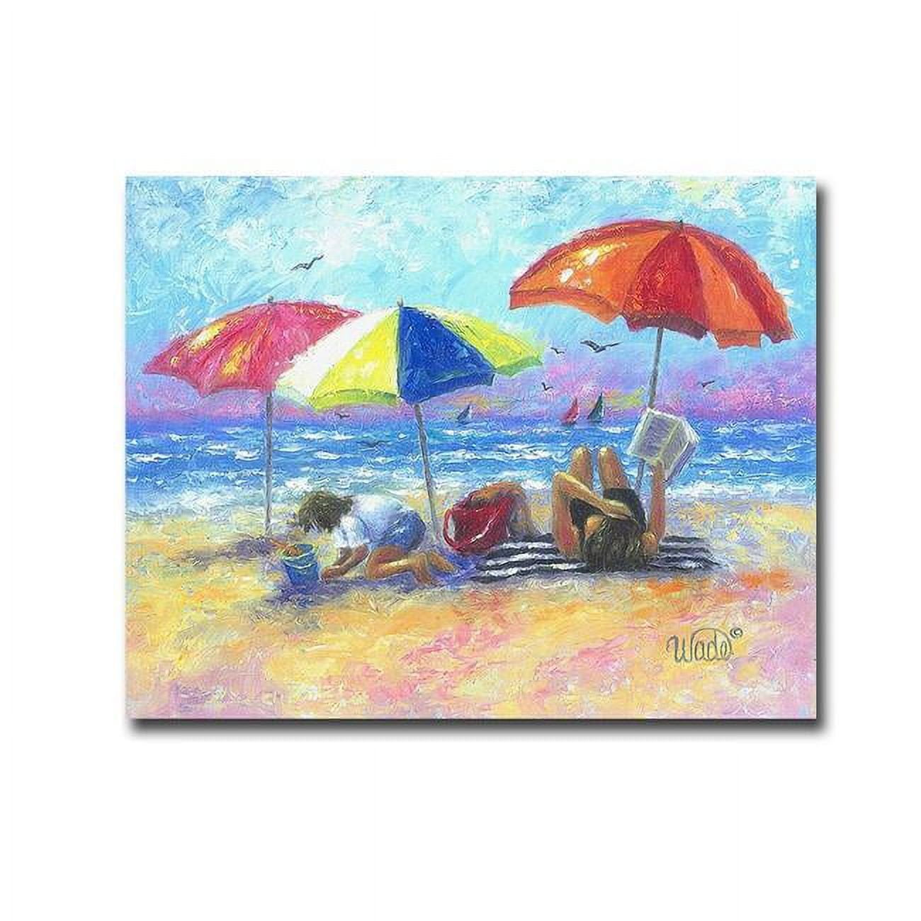 At The Beach I by Vickie Wade Premium Oversize Gallery-Wrapped Canvas Giclee Art - 33 x 42 x 1.5 in.