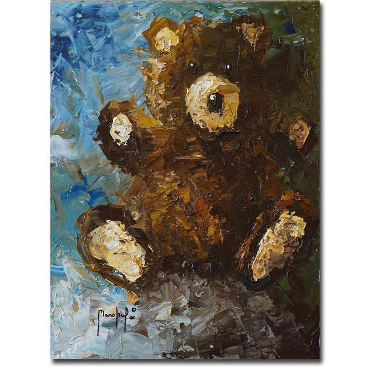 Teddy Bear by Joseph Marshal Premium Gallery-Wrapped Canvas Giclee Art - 16 x 12 in.