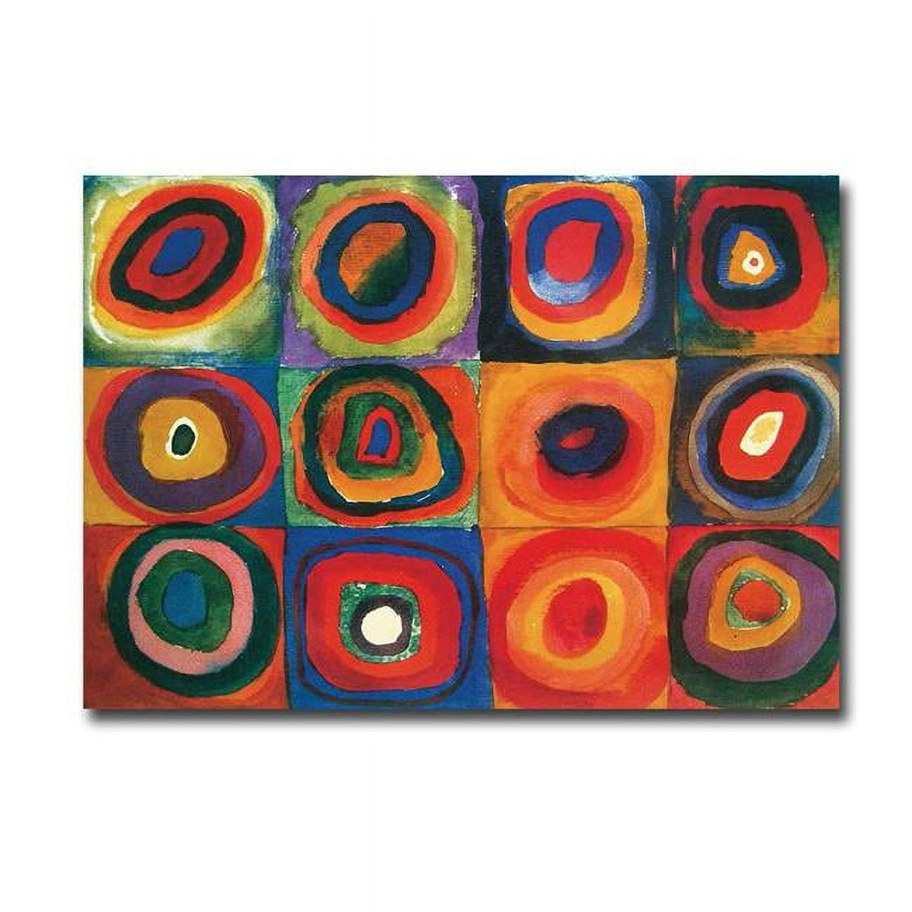 Squares with Concentric Circles by Wassily Kandinsky Premium Gallery Wrapped Canvas Giclee Art - 12 x 16 x 1.5 in.