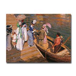 1216AM553SAG The Ferry by Emanuel Phillips Fox Premium Gallery Wrapped Canvas Giclee Art - 12 x 16 x 1.5 in.