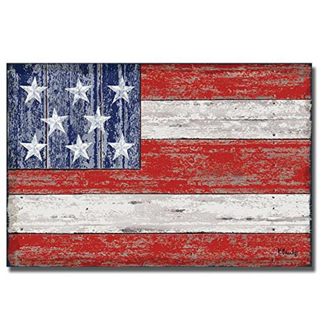 1624H409GG American Flag by Paul Brent Premium Gallery-Wrapped Canvas Giclee Art - 16 x 24 x 1.5 in.