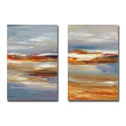 Fresh Aire I & II by Caroline Gold 2-Piece Premium Gallery-Wrapped Canvas Giclee Art Set - 16 x 24 x 1.5 in.