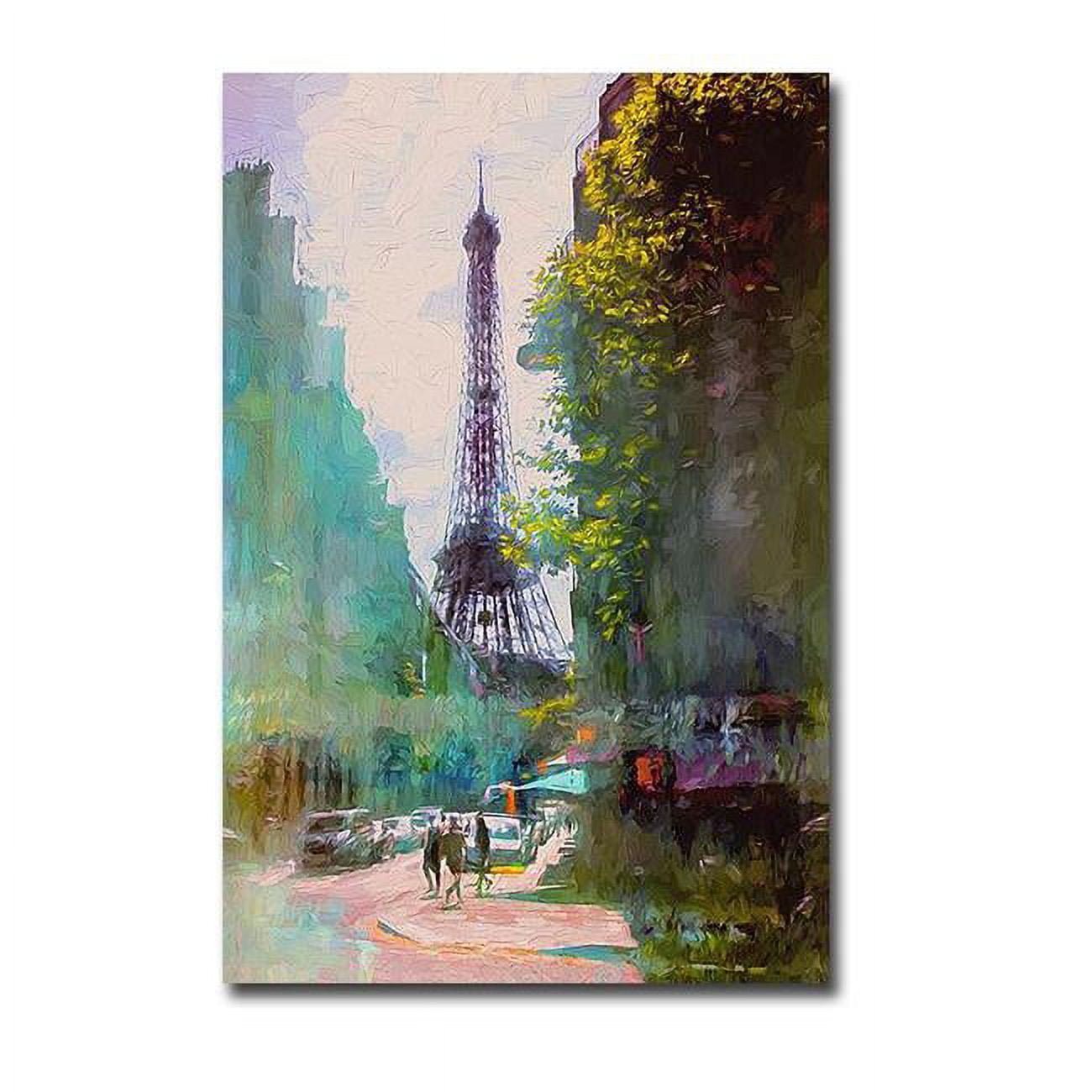 1624J239IG Paris Street by John Rivera Premium Gallery-Wrapped Canvas Giclee Art - 16 x 24 x 1.5 in.