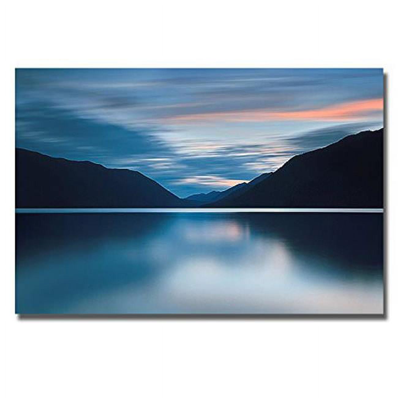 1624J495IG Lake Crescent Dusk by Katherine Gendreau Premium Gallery-Wrapped Canvas Giclee Art - 16 x 24 x 1.5 in.