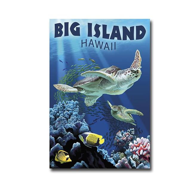 1624K5699EG Sea Turtle Swimming by Lantern Press Premium Gallery-Wrapped Canvas Giclee Art - 16 x 24 x 1.5 in.