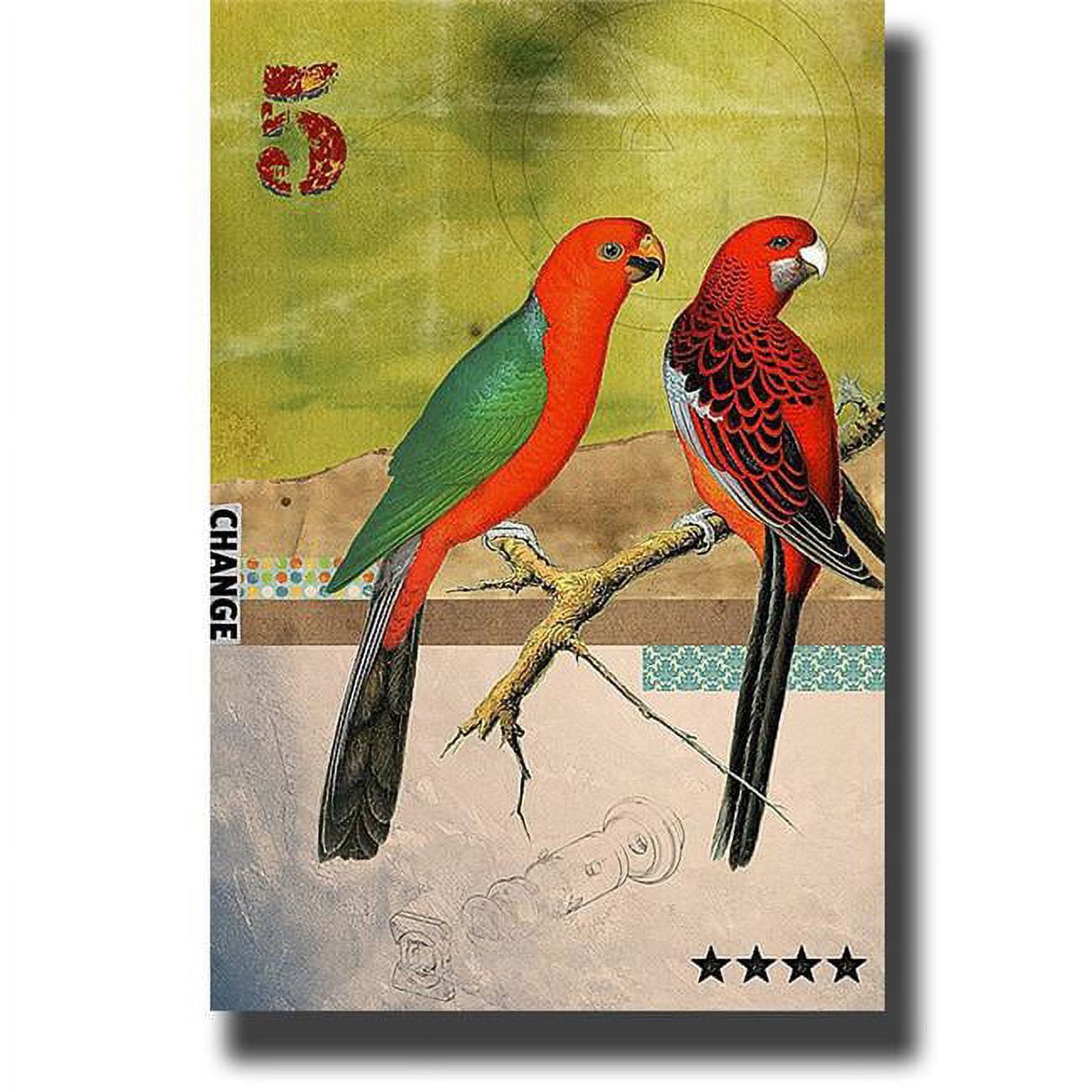 1624N747IG Birds by Elo Marc Premium Gallery-Wrapped Canvas Giclee Art - 16 x 24 x 1.5 in.