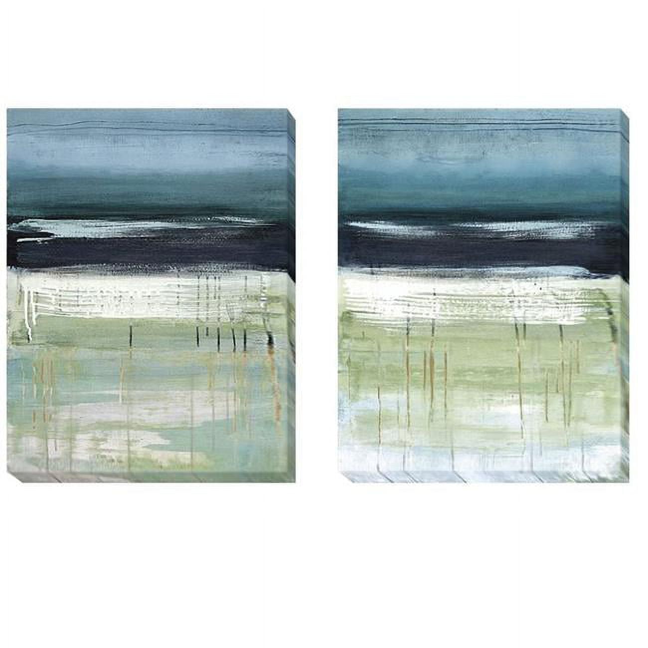 Sea & Sky I & II by Heather McAlpine 2-Piece Custom Gallery-Wrapped Canvas Giclee Art Set - 12 x 16 x 1.5 in.