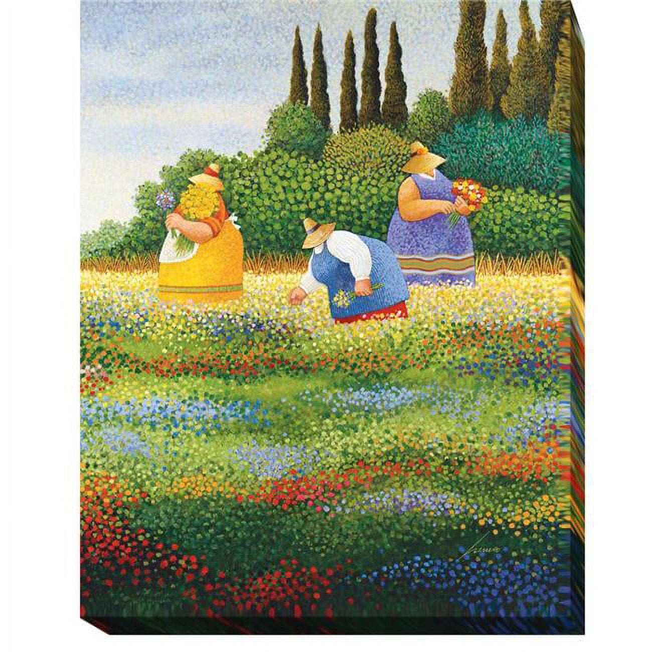 Picture of Artistic Home Gallery 1216N394IG Spring Gathering by Lowell Herrero Premium Gallery-Wrapped Canvas Giclee Art - 12 x 16 x 1.5 in.