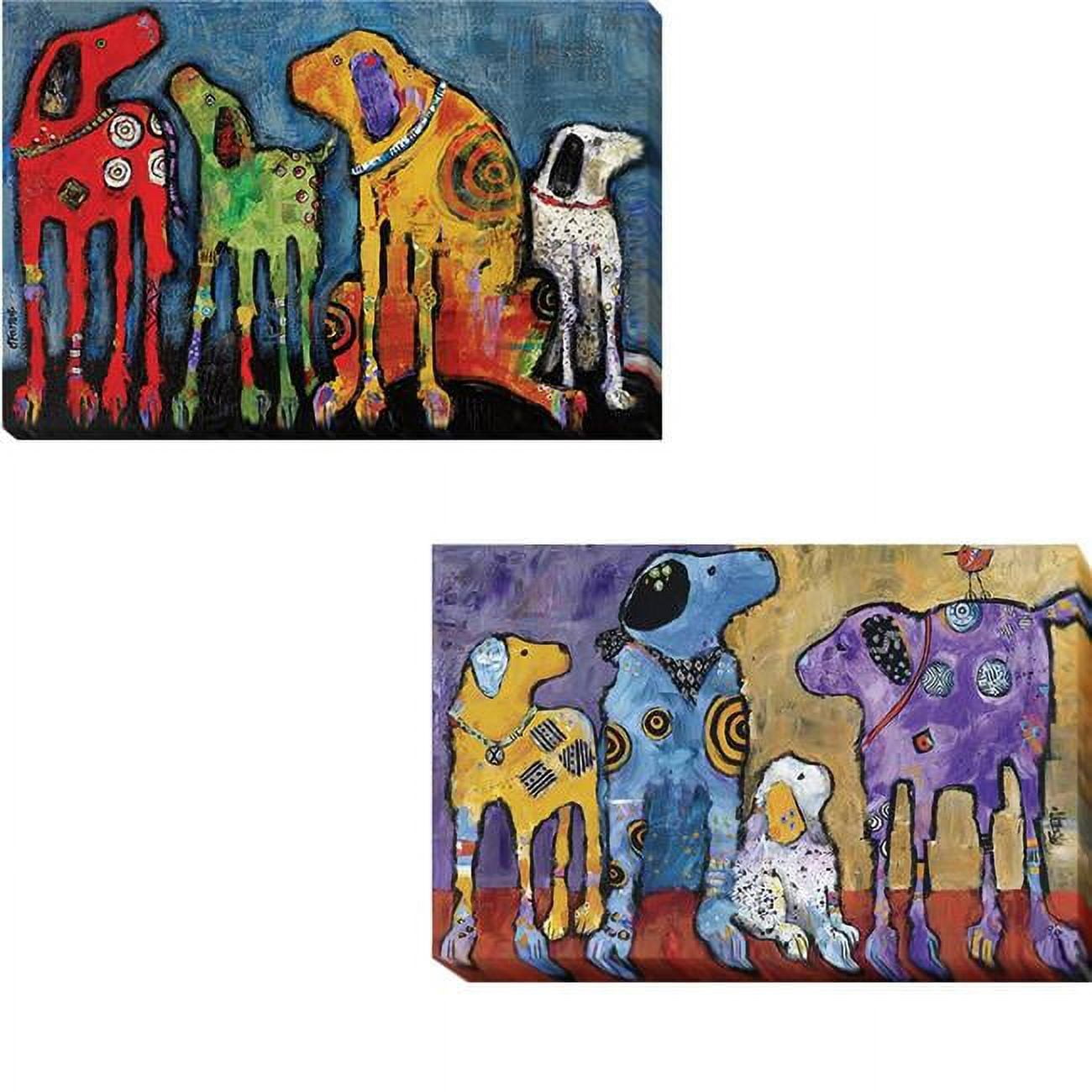 Best Friends & Cast of Characters by Jenny Foster 2-Piece Premium Gallery-Wrapped Canvas Giclee Art Set - 12 x 18 in.