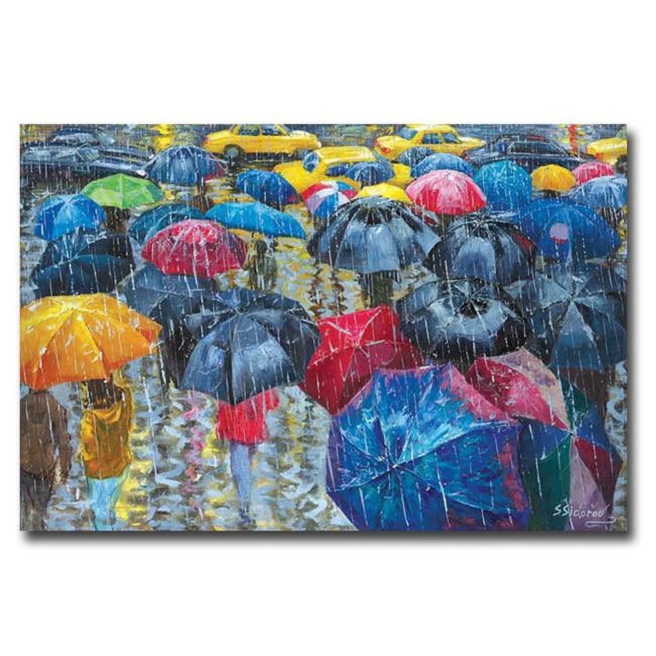 1624P845GG Colorful Umbrellas by Stanislav Sidorov Premium Gallery-Wrapped Canvas Giclee Art - 16 x 24 x 1.5 in.