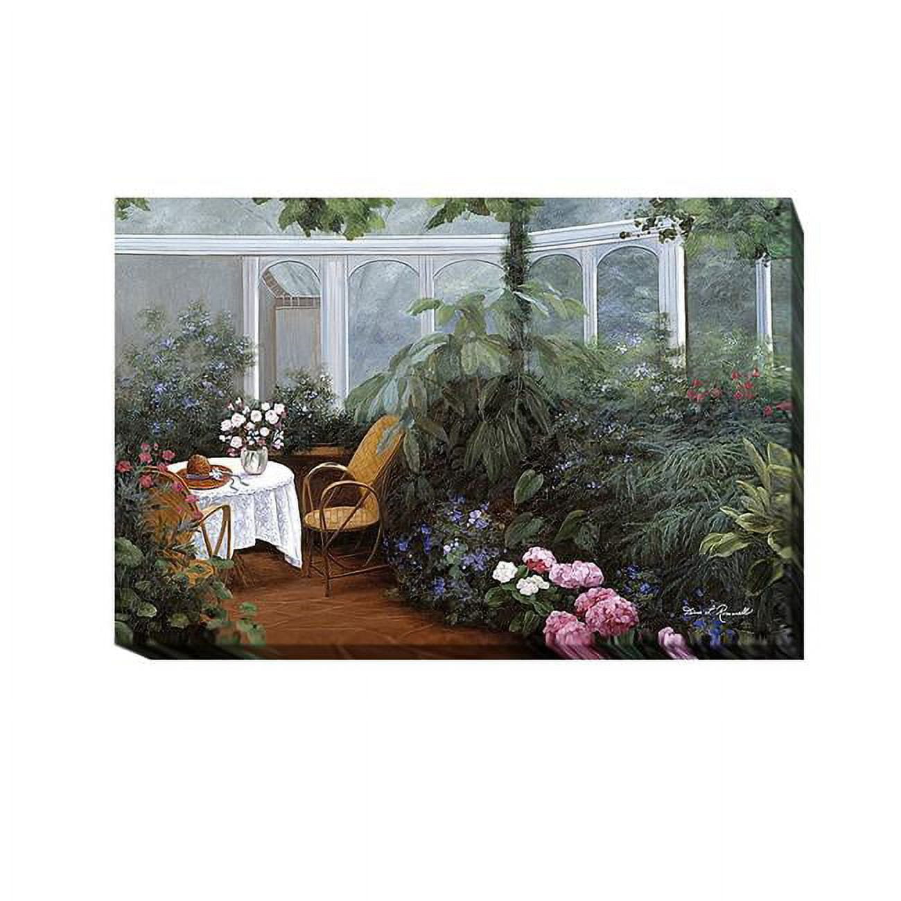1624U288IG Garden & Tea Room by Diane Romanello Premium Gallery-Wrapped Canvas Giclee Art - 16 x 24 x 1.5 in.