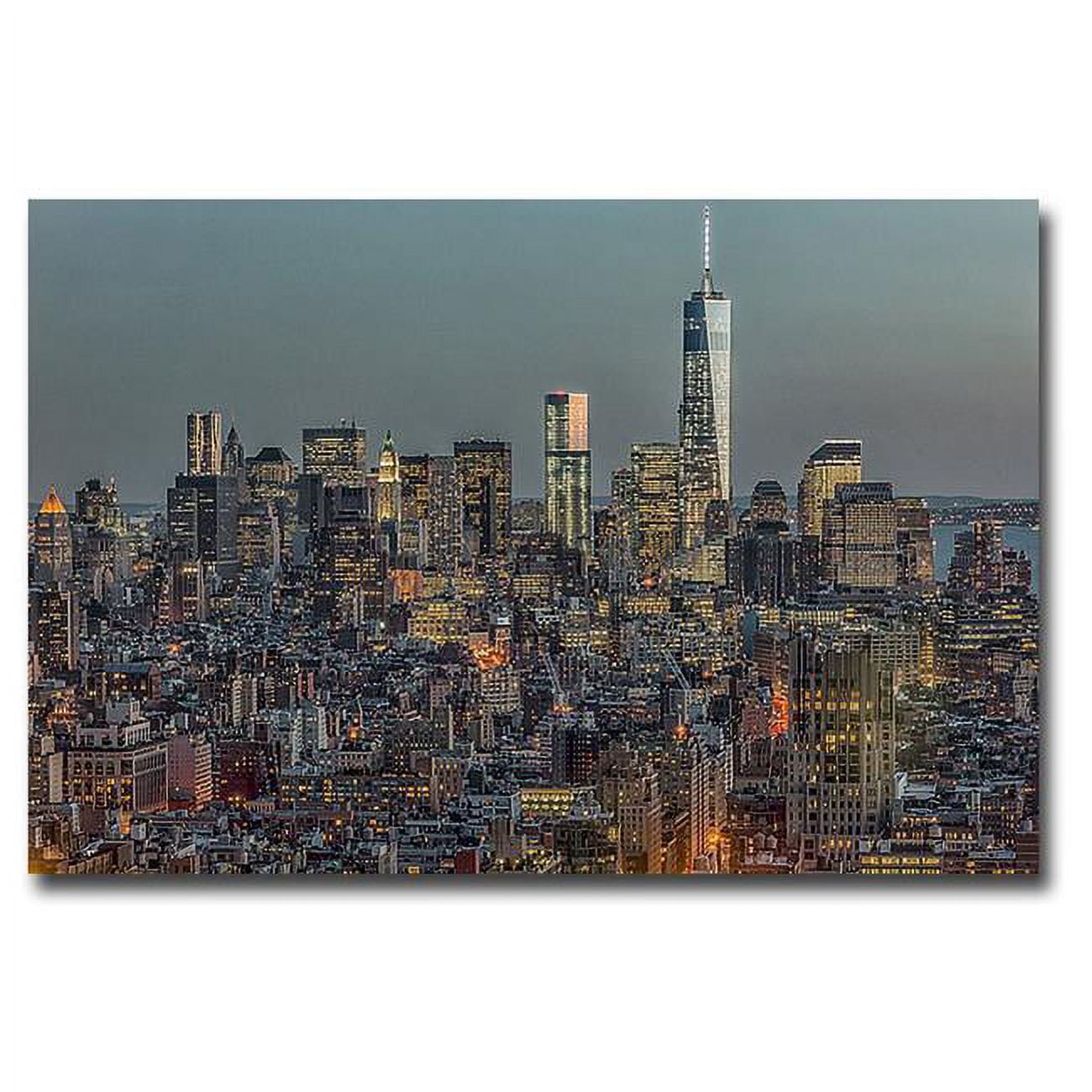 1624U338IG Downtown Skyline No.12 by Richard Silver Premium Gallery-Wrapped Canvas Giclee Art - 16 x 24 x 1.5 in.