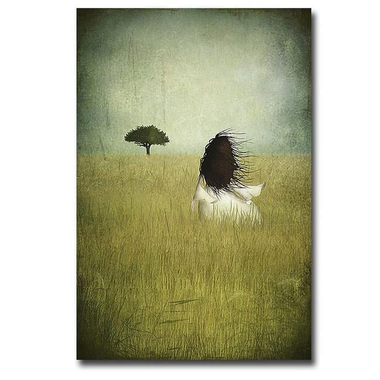 1624X483IG Girl on The Field by Majali Premium Gallery-Wrapped Canvas Giclee Art - 16 x 24 x 1.5 in.