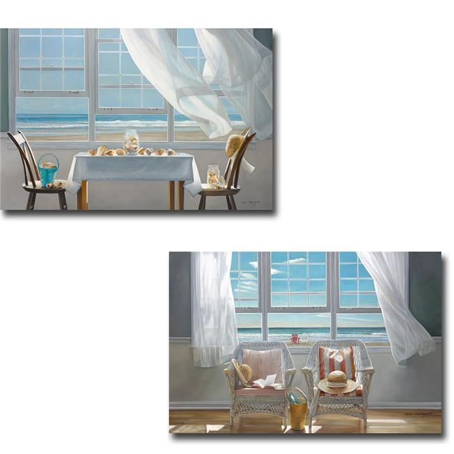 1624X739IG The Shell Collectors & Companions by Karen Hollingsworth 2-Piece Gallery-Wrapped Canvas Giclee Art Set - 16 x 24 x 1.5 in.