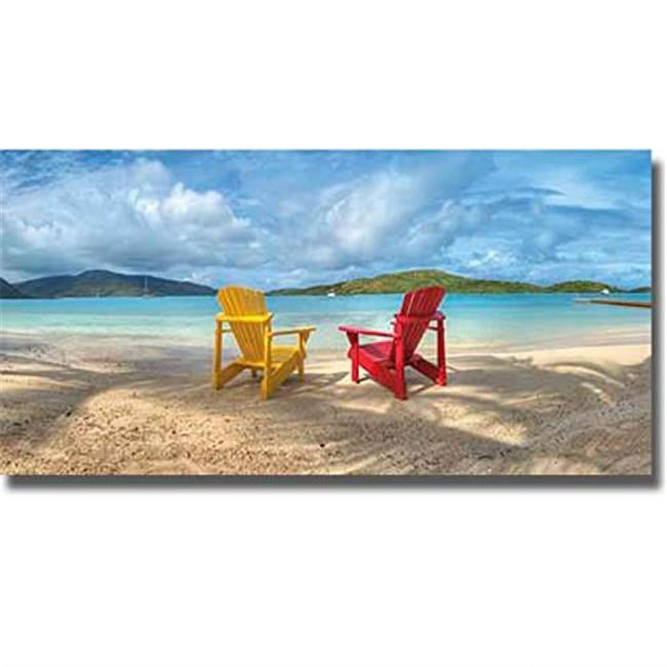Two Tickets to Paradise by Doug Cavanah Premium Gallery-Wrapped Canvas Giclee Art - 16 x 32 x 1.5 in.