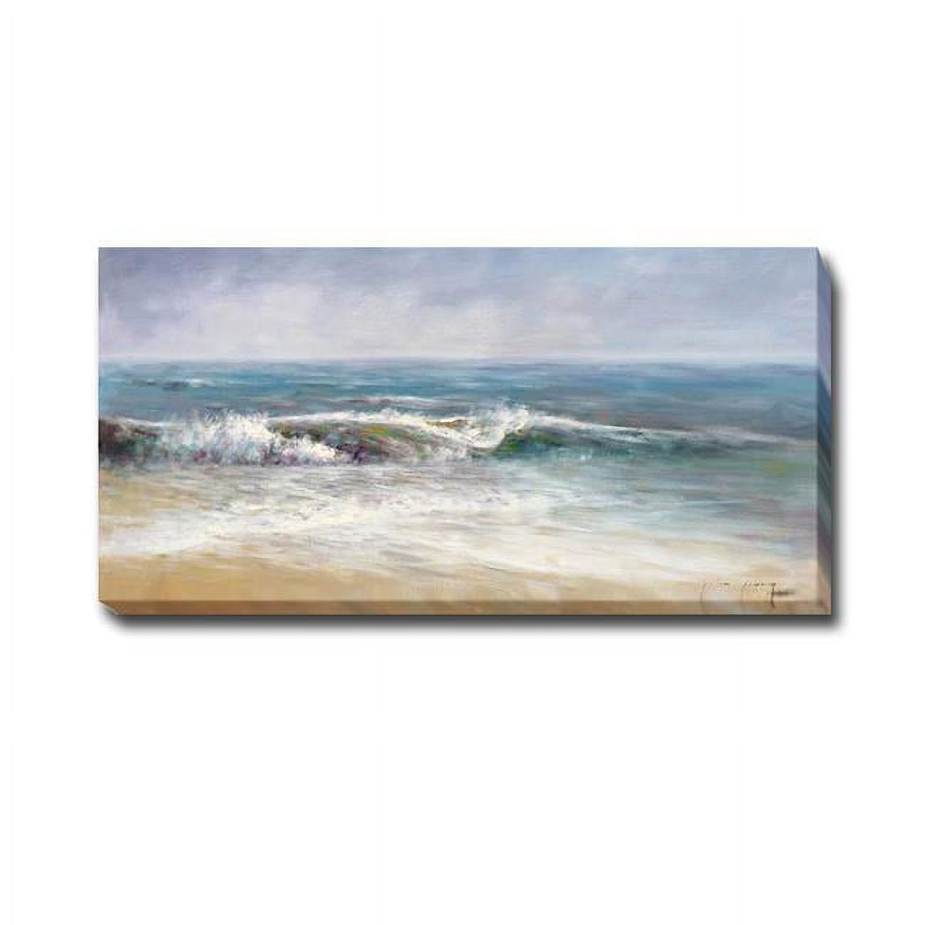 Surf Spray 1 by John Young Premium Gallery-Wrapped Canvas Giclee Art - 16 x 32 x 1.5 in.