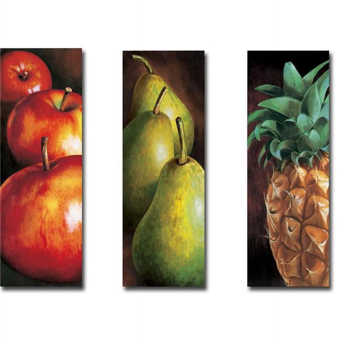 Mele Pere by Stefania Mottinelli 3 Piece Premium Oversize Gallery-Wrapped Canvas Giclee Art Set - 16 x 48 x 1.5 in.