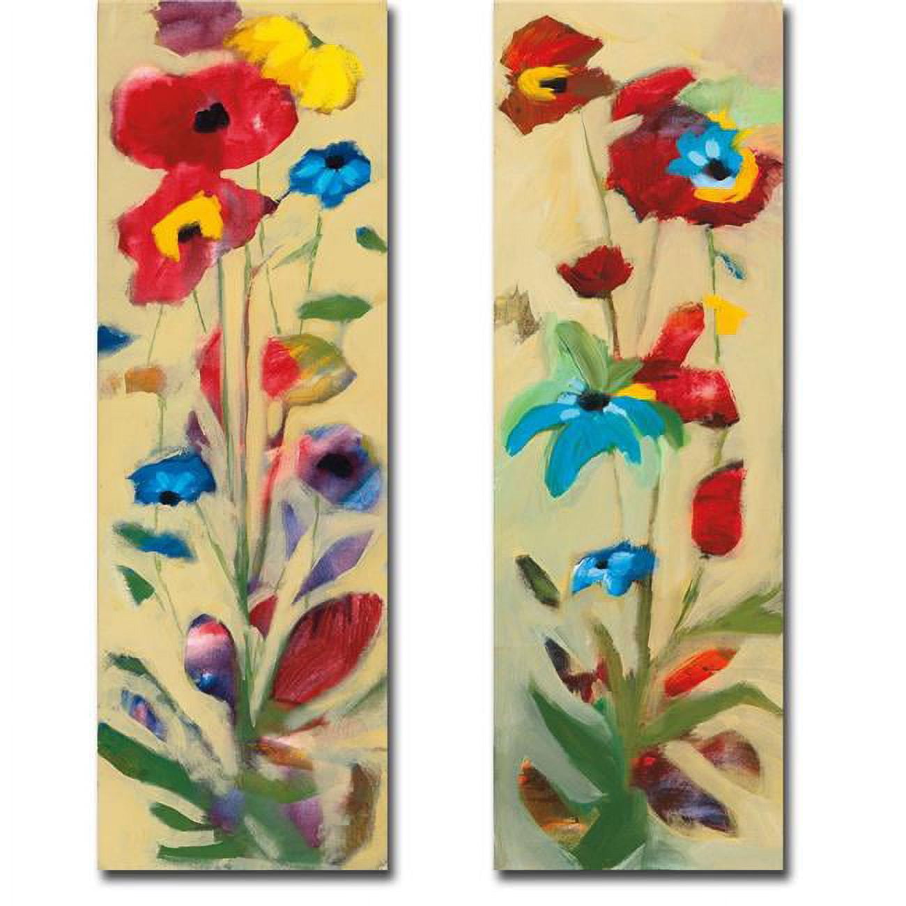 Wildflowers I & II by Jennifer Zybala 2-Piece Premium Oversize Gallery-Wrapped Canvas Giclee Art Set - 48 x 16 x 1.5 in.
