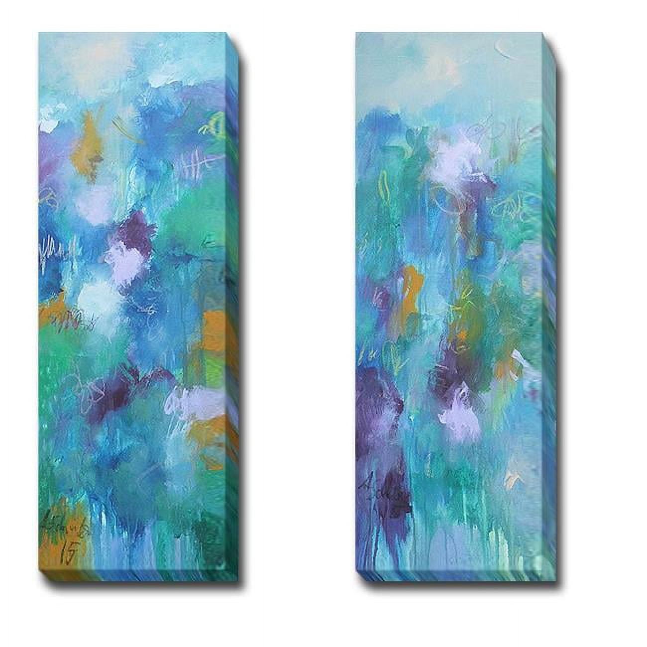 Walking in Colors One & Two by Anna Schueler 2-Piece Premium Oversize Gallery-Wrapped Canvas Giclee Art Set - 48 x 16 x 1.5 in.