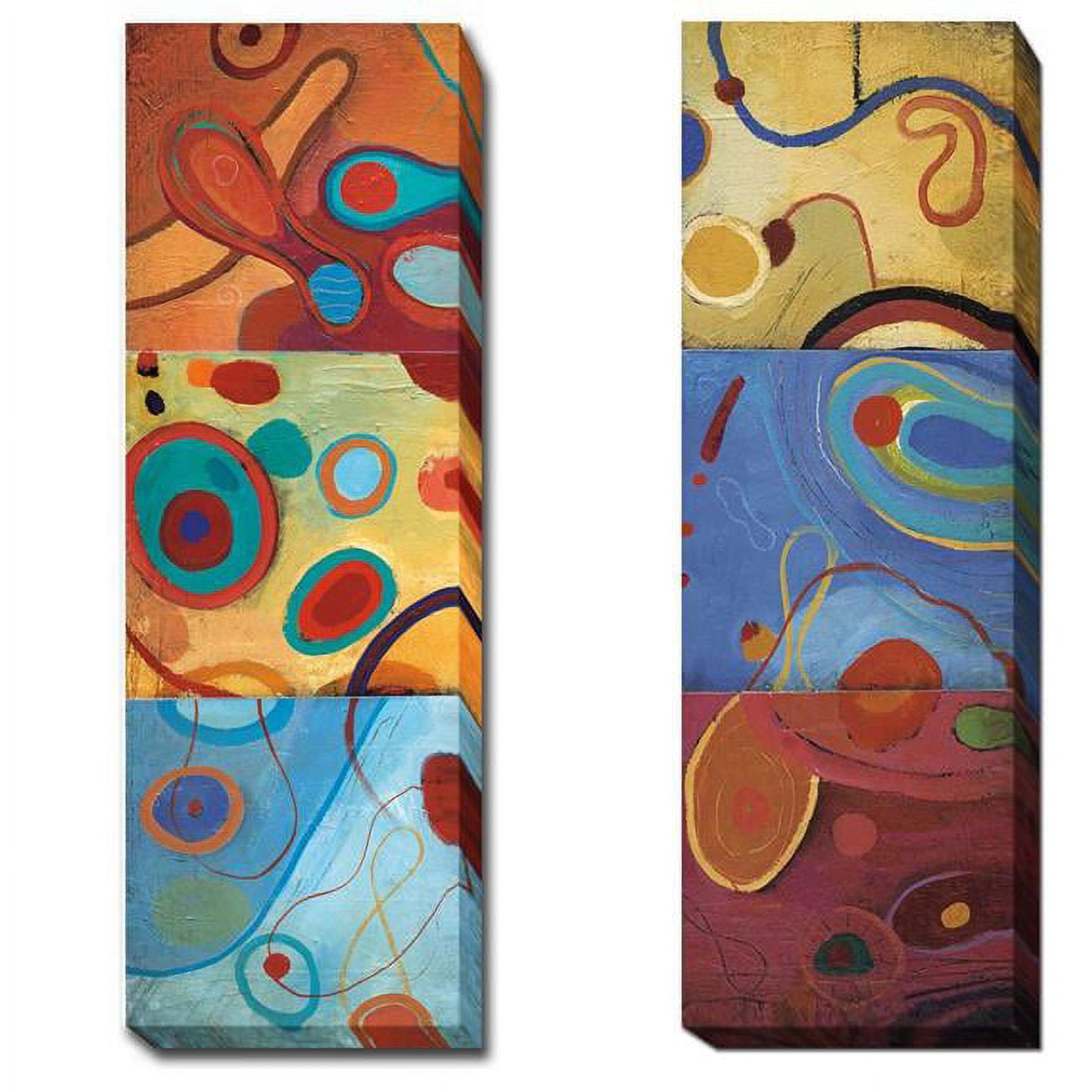String Theory II & III by Don Li-Leger 2-Piece Premium Oversize Gallery-Wrapped Canvas Giclee Art Set - 48 x 16 x 1.5 in.