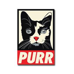 Purr Propaganda by Rachel Caldwell Premium Gallery-Wrapped Canvas Giclee Art - Ready-to-Hang, 24 x 36 x 1.5 in.
