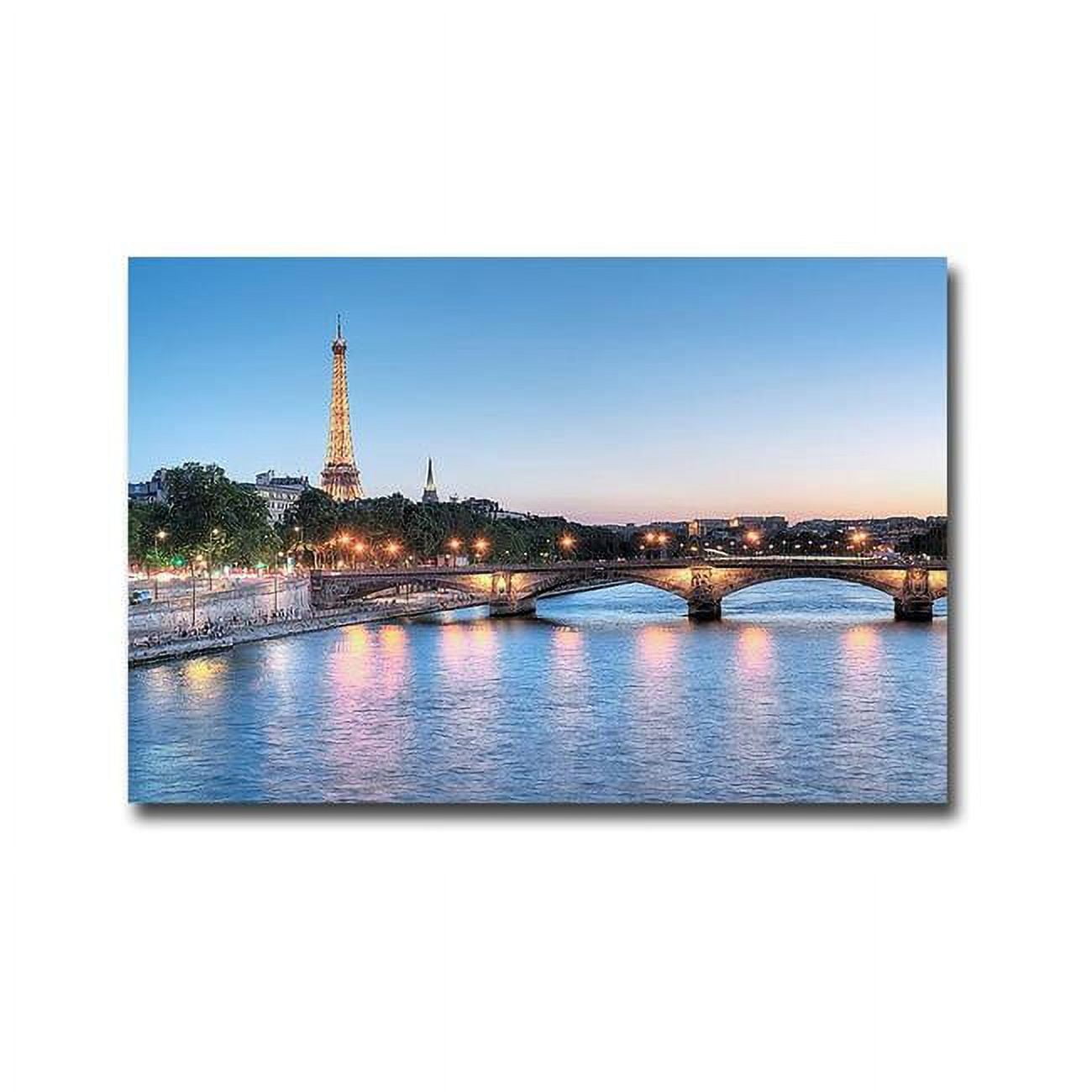 2436E854IG Twilight on The Seine by Alan Blaustein Premium Gallery-Wrapped Canvas Giclee Art - Ready-to-Hang, 24 x 36 x 1.5 in.