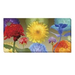 1224A103EG Sunflower Fireworks by Robert Mertens Premium Gallery-Wrapped Canvas Giclee Art - Ready to Hang, 12 x 24 x 1.5 in.