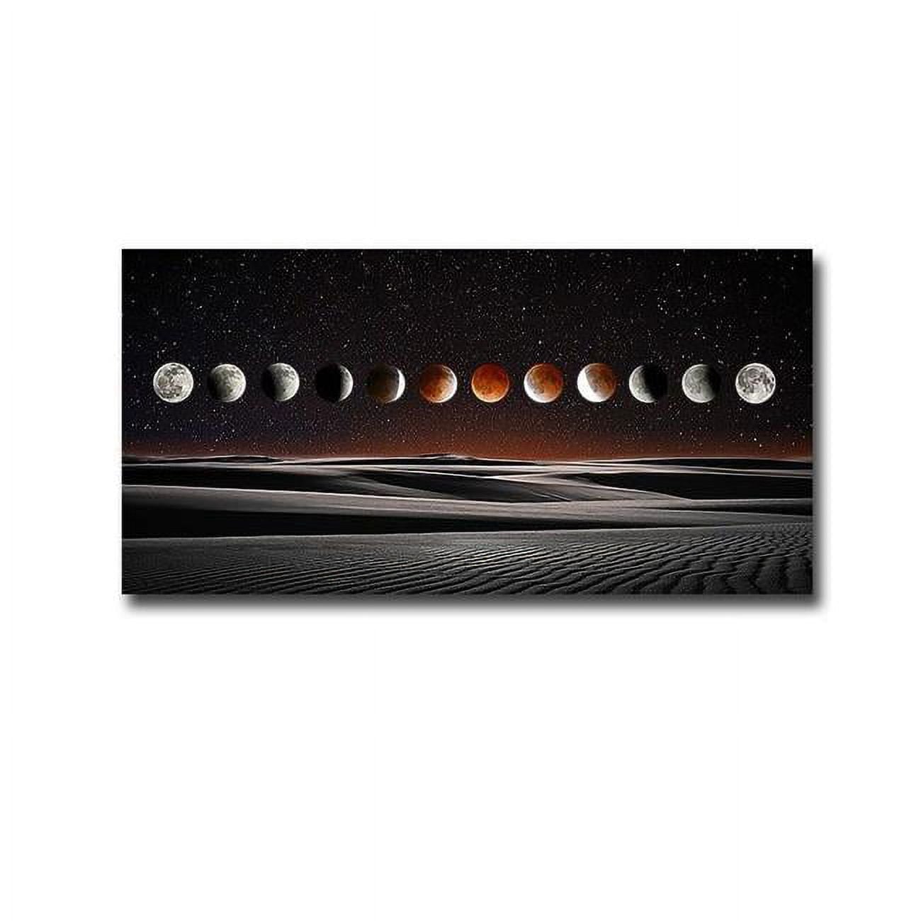 Blood Moon Eclipse by Dale O Dell Premium Gallery-Wrapped Canvas Giclee Art - Ready to Hang, 12 x 24 x 1.5 in.