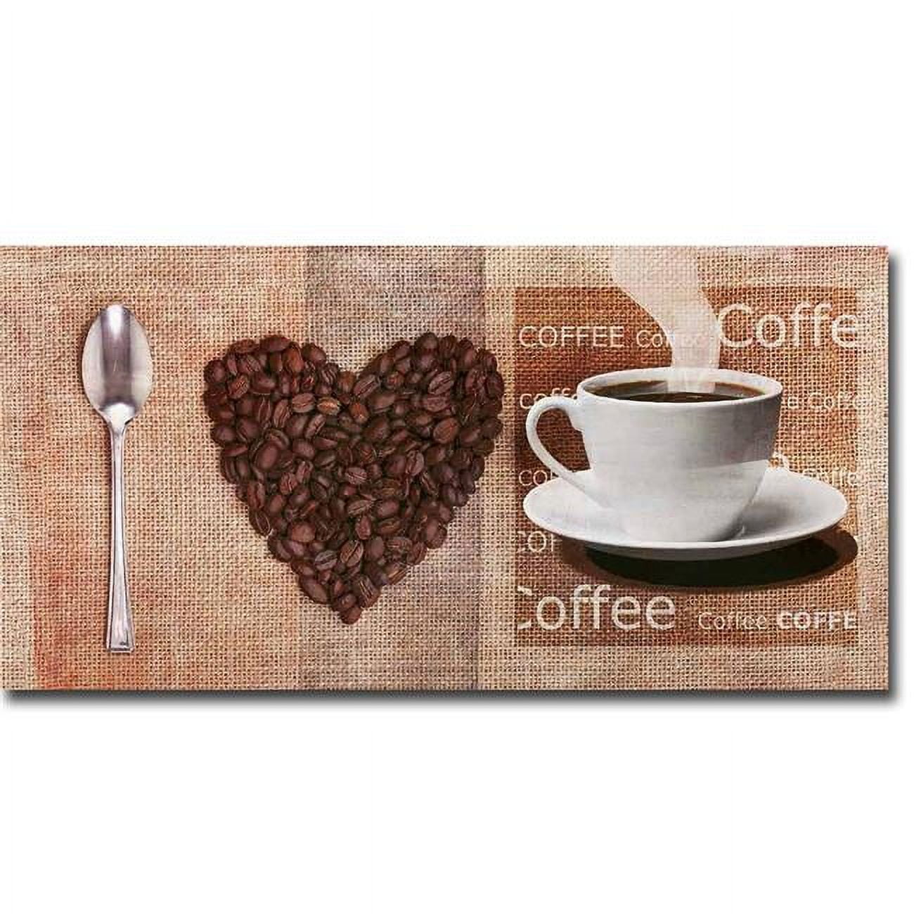 I Love Coffee by Skip Teller Premium Gallery Wrapped Canvas Giclee Art - Ready to Hang, 12 x 24 x 1.5 in.