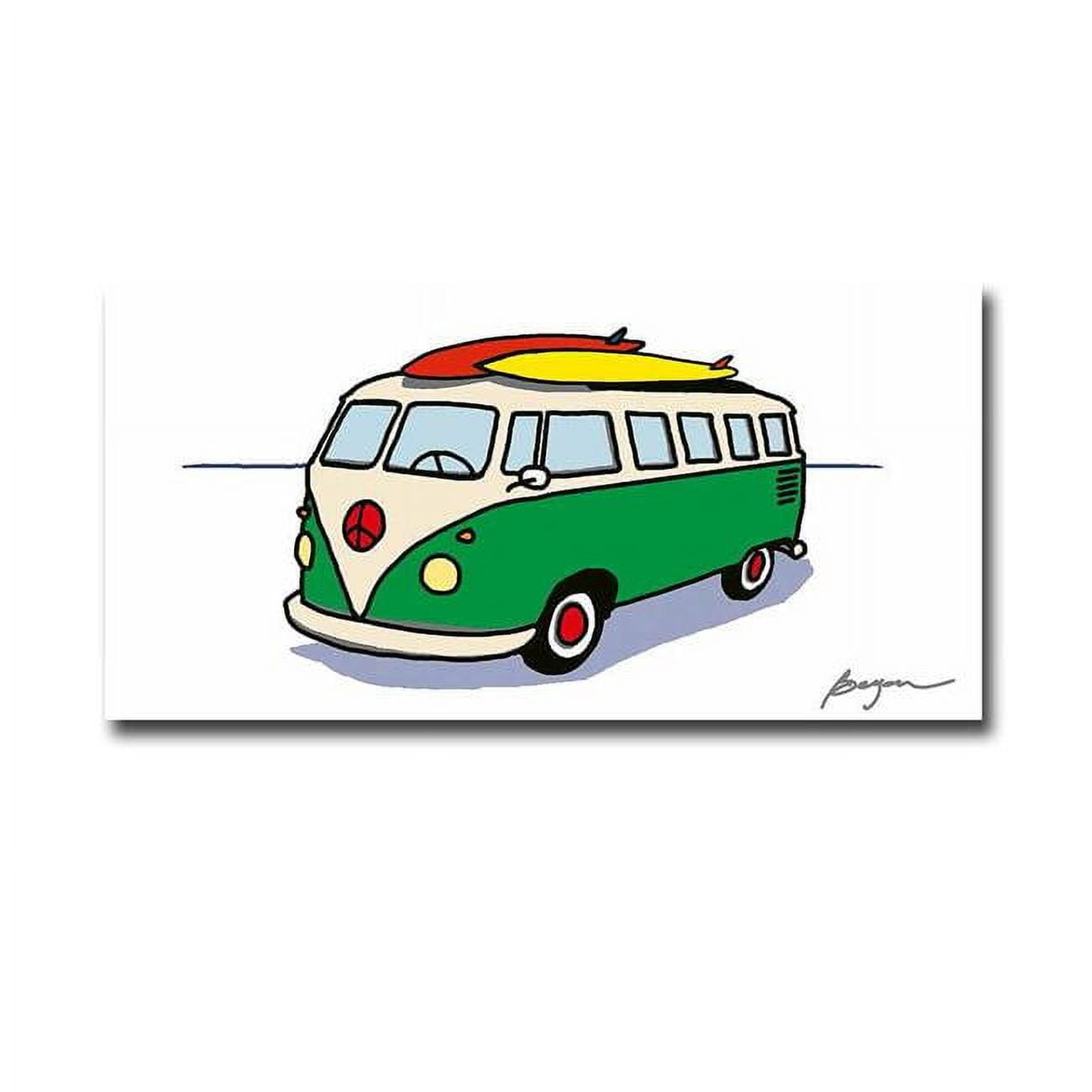 Peace Wagon by Carlos Beyon Premium Gallery Wrapped Canvas Giclee Art - Ready to Hang, 12 x 24 x 1.5 in.