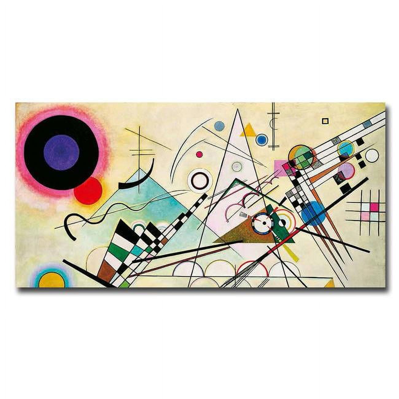 Composition VIII - Detail by Wassily Kandinsky Premium Gallery Wrapped Canvas Giclee Art - Ready to Hang, 12 x 24 x 1.5 in.