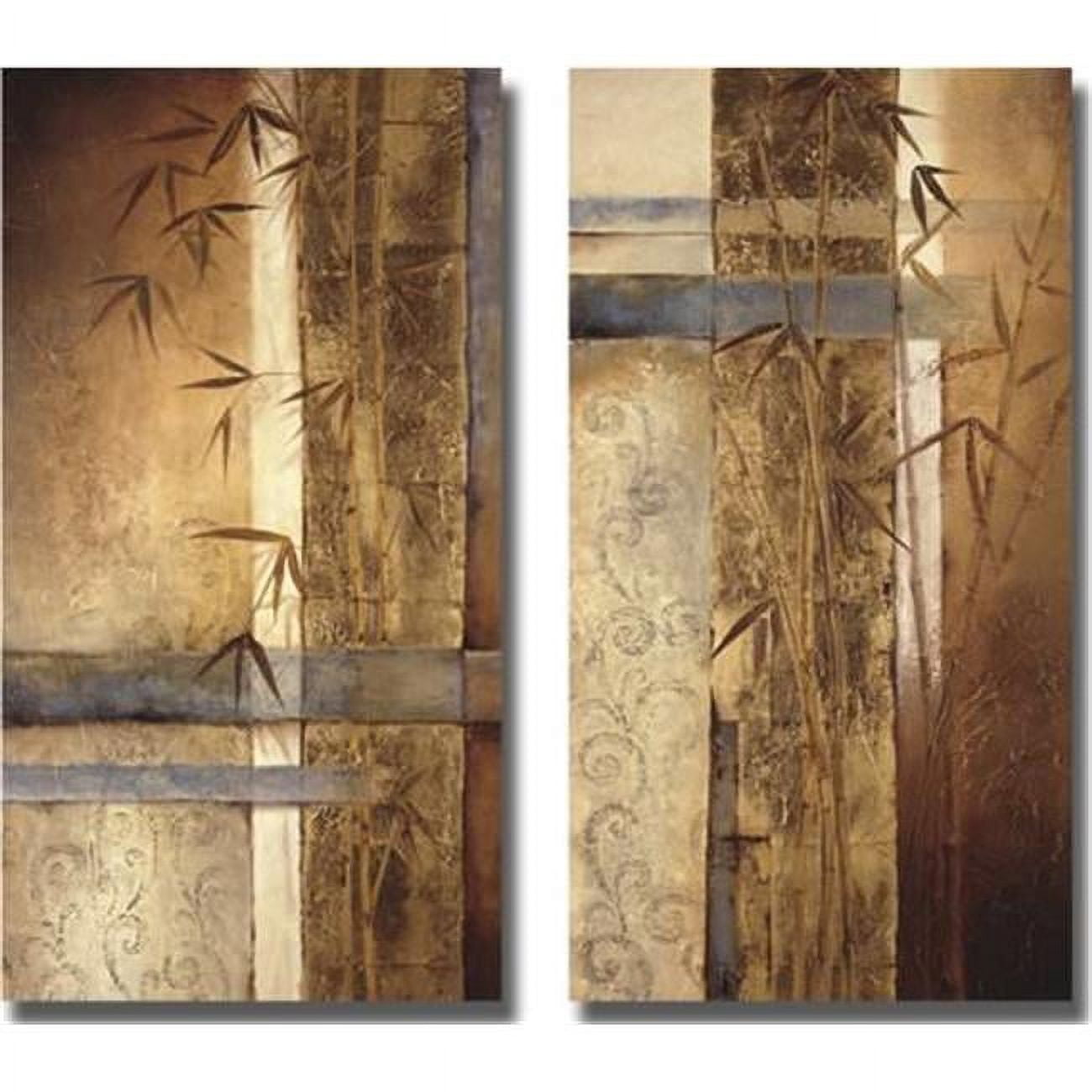 Bamboo Inspirations by Tito Quintero Premium Gallery Wrapped Canvas Giclee Art Set - Ready to Hang, 12 x 24 x 1.5 in.