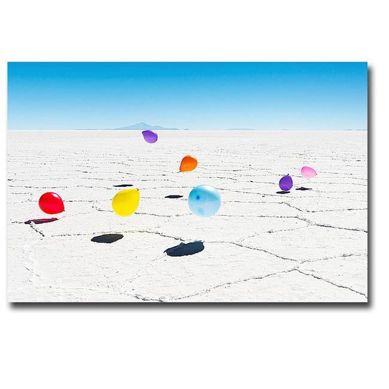 Balloons Three, Salar De Uyuni, Bolivia by Richard Silver Premium Gallery-Wrapped Canvas Giclee Art - Ready-to-Hang, 24 x 36 x 1.5 in.