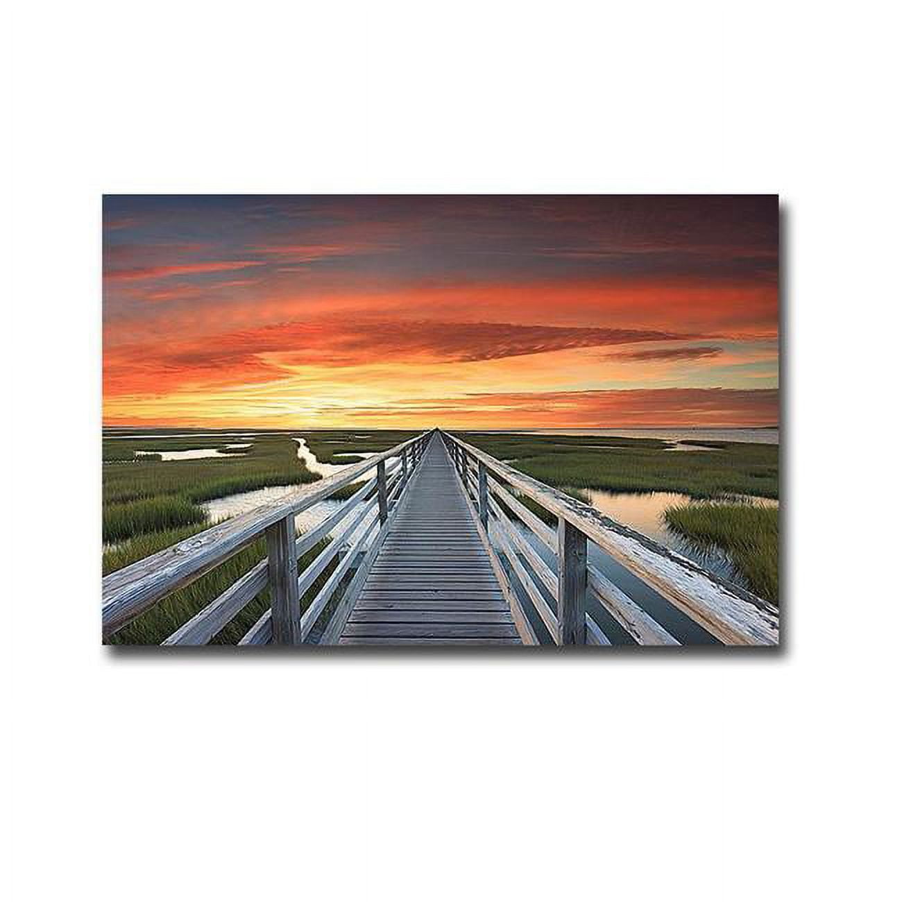 Greys Beach Sunset by Katherine Gendreau Premium Gallery-Wrapped Canvas Giclee Art - Ready-to-Hang, 24 x 36 x 1.5 in.