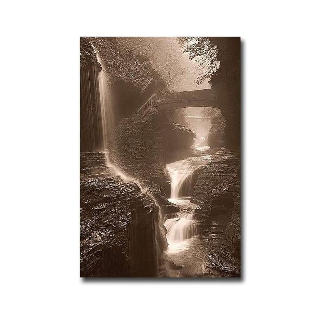 Waterfall on a Rainy Day by Igor Svibilsky Premium Gallery-Wrapped Canvas Giclee Art - Ready-to-Hang, 24 x 36 x 1.5 in.