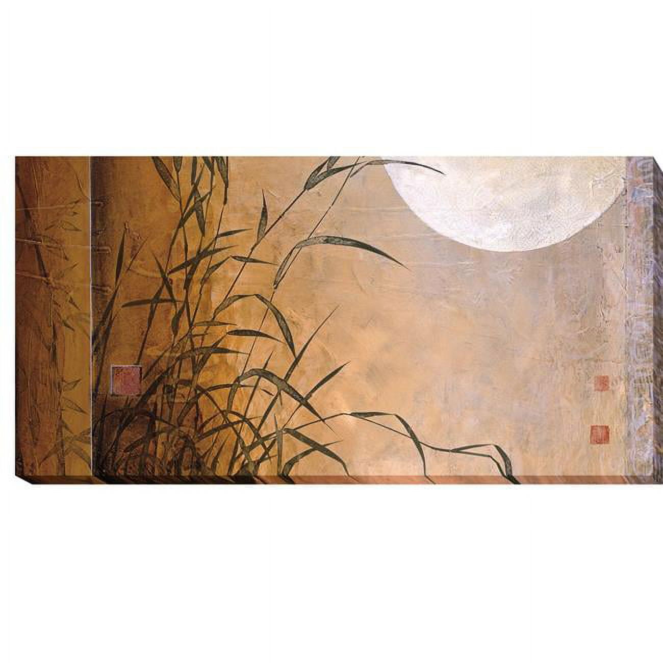 Lakeside Moonrise by Don Li-Leger Premium Gallery-Wrapped Canvas Giclee Art - Ready to Hang, 12 x 24 x 1.5 in.